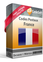 BD des codes postaux de France